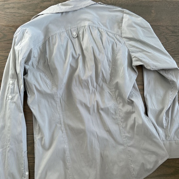 Express gray/white/black stripe button down - M - Picture 4 of 4